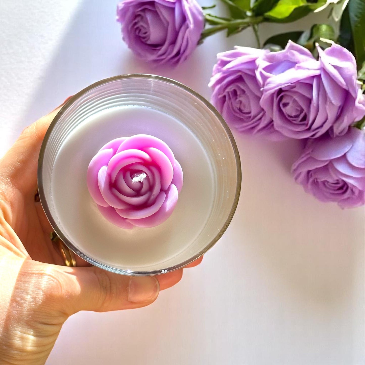 Elegant Rose Candle