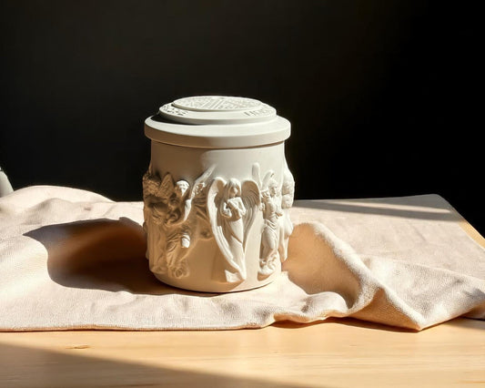 El Yapımı Angel Concrete Jar – Boho Dekor