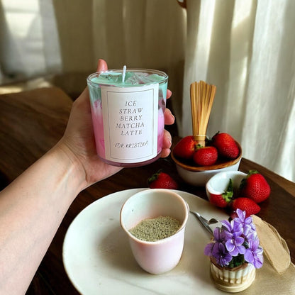 Pastel Dream Candle – Çilek & Matcha